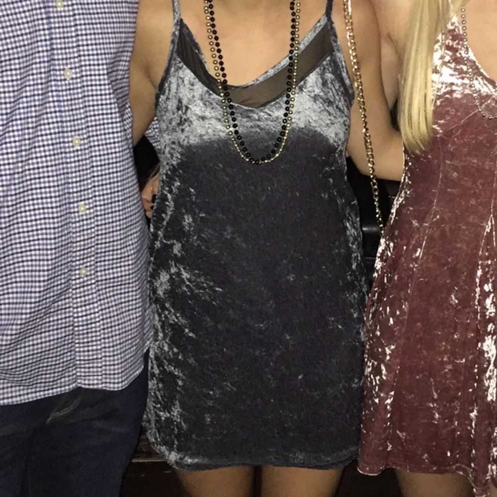 Crushed velvet dress